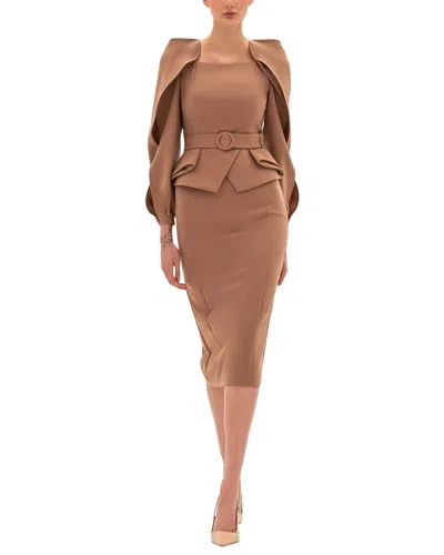 Bgl 2pc Blazer & Skirt Set In Brown