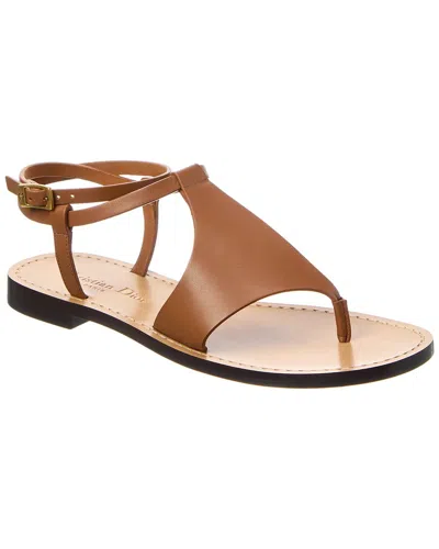 Dior Sun Leather Sandal In Brown