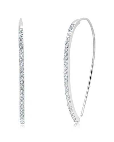 Maxcolor Silver Dangle Earrings In Metallic