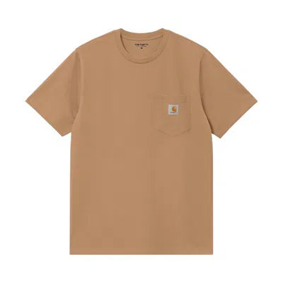 Pre-owned Carhartt Wip Short-sleeve Pocket T-shirt 'peanut' | Brown | Men's Size Xl