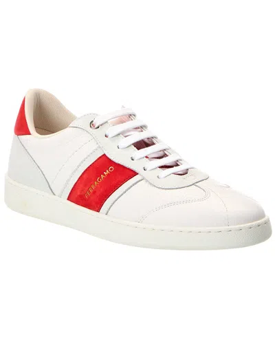 Ferragamo Achille Leather Sneaker In White