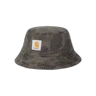 Pre-owned Carhartt Wip Duck Bucket Hat 'camo Green/porphyry Garment Dyed' | Men's Size L/xl