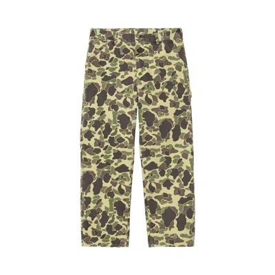 Pre-owned Carhartt Wip Duck Single Knee Pant 'camo Green/stone Washed' | Men's Size M