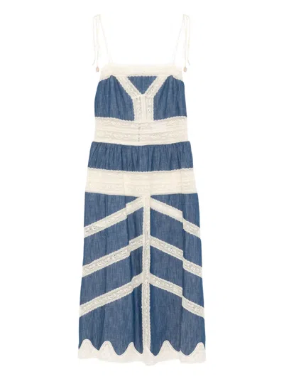 Zimmermann Awaken Dress In Blue