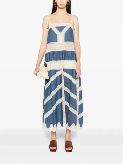 Zimmermann Awaken Dress In Blue