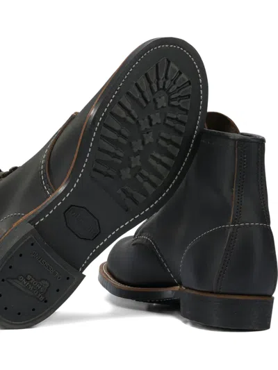 Red Wing Shoes Blacksmith Lace-up Stitch-detail Boots In Black