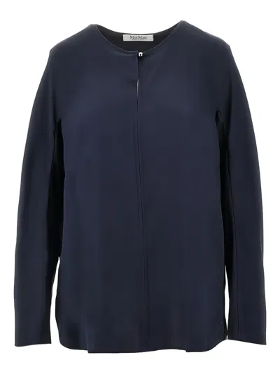 Max Mara Mxpmitico Blouse In Blue