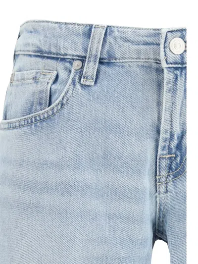 7 For All Mankind Belt-loop Five-pocket Jeans In Blue