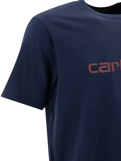 Carhartt Logo-print T-shirt In Blue