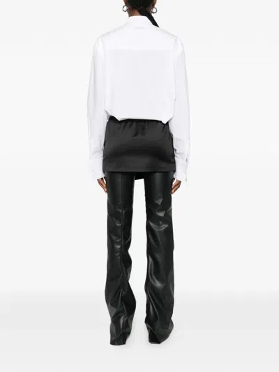 Attico Neck-tie Mini Dress In Black