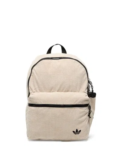 Adidas Originals Classic Textured Backpack In Neutral