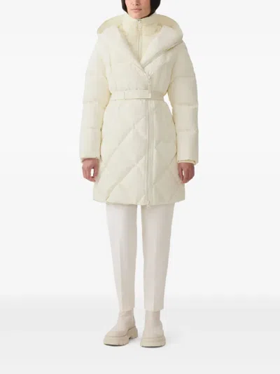 Mackage Hooded Quilted Coat In White