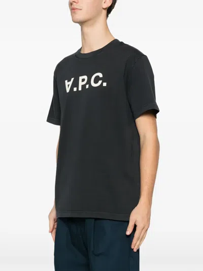 Apc Cotton Crew Neck Short Sleeve T Shirt In Black