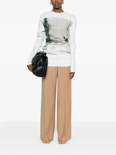 Pre-owned Alexander Mcqueen Concealed-fastening Trousers In Neutral