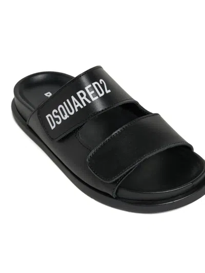 Dsquared2 Logo-print Sandals In Black