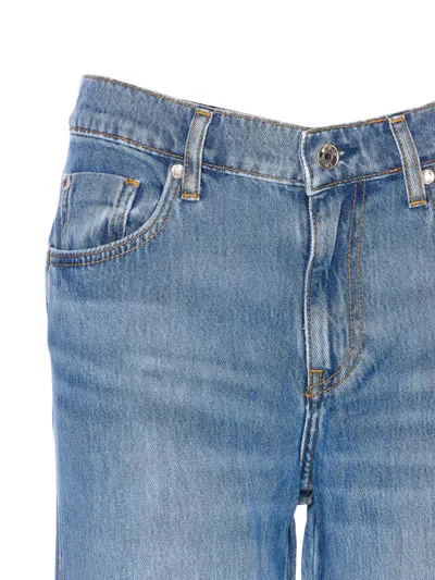 Liu •jo Whiskering-effect Jeans In Blue