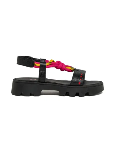 Marni Knot-detail Sandals In Black