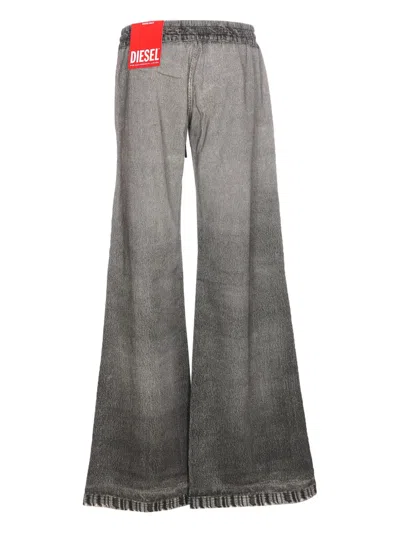 D-AINTY 仿旧松紧裤腰牛仔裤