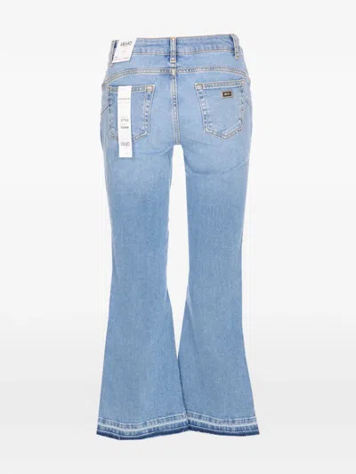 Liu •jo Logo-plaque Bootcut Jeans In Blue