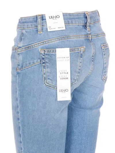 Liu •jo Logo-plaque Bootcut Jeans In Blue