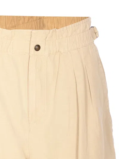 Isabel Marant Étoile Straight-leg Elasticated Waist Trousers In Neutral