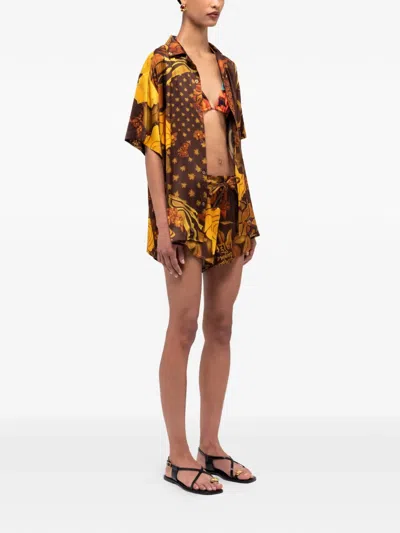 Donde Esteban Veranera Drawstring Floral-print Shorts In Multi