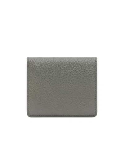 Maison Margiela Leather Wallet In Gray