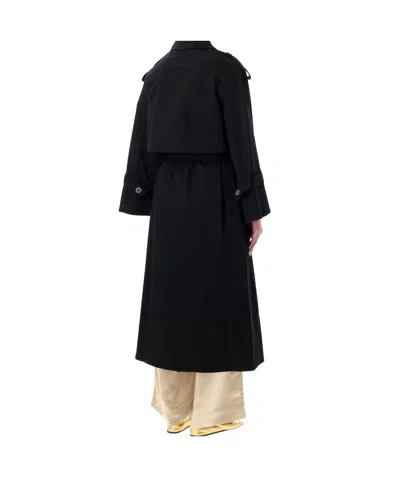 By Malene Birger Alaya Double-breasted Trench Coat In Black