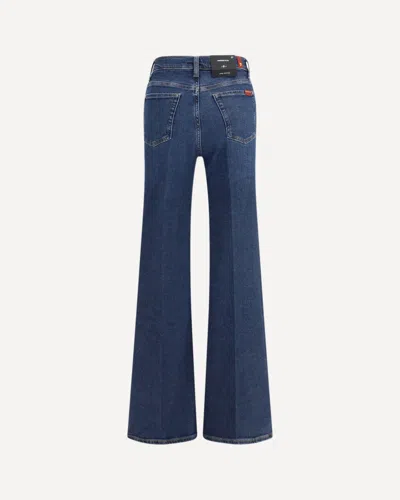 7 For All Mankind Modern Dojo Flare Jeans In Blue