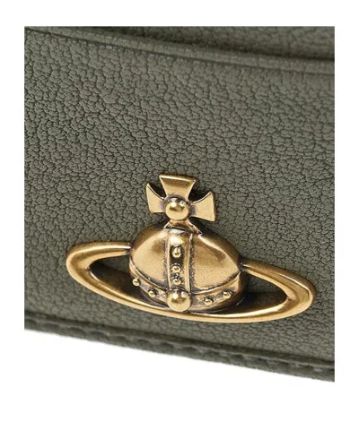 Vivienne Westwood Logo Card Holder In Green