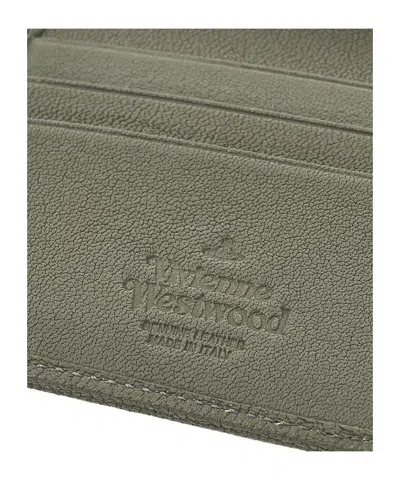Vivienne Westwood Logo Card Holder In Green