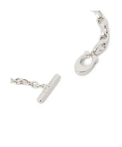 Coach Chain Bracelet In Metallic