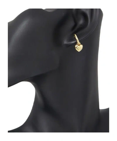 Coach Heart-shaped Drop Earrings In Gold