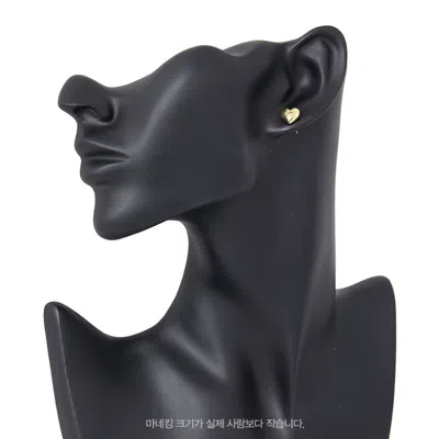 Coach Heart-patterned Earrings In Gold