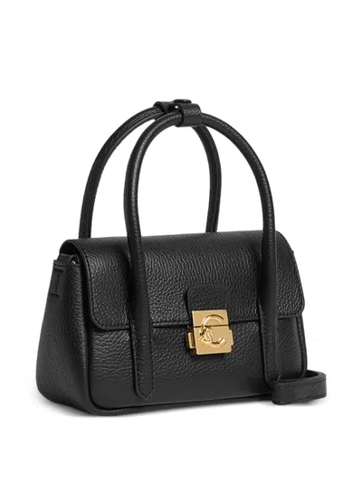 Coccinelle Mini Top-handle Tote Bag In Black