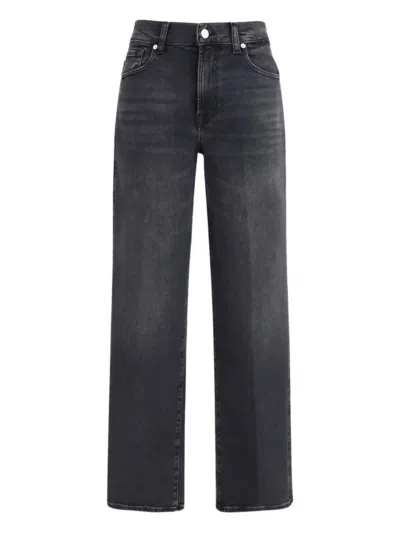 7 For All Mankind Logan Stovepipe Straight Jeans In Gray