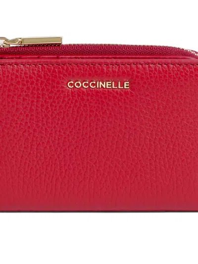 Coccinelle Zip-up Wallet In Red