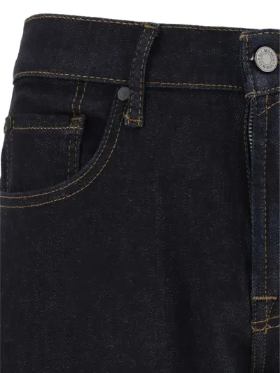 7 For All Mankind Super Rinse Straight Jeans In Black