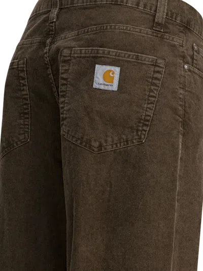 Carhartt Five-pocket Trousers With Back Patch Pockets In Brown
