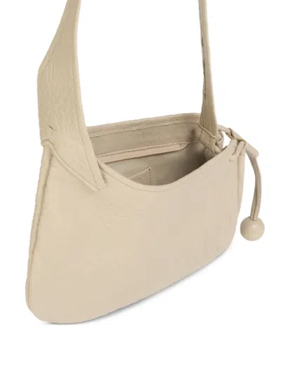 Marni Leather Drawcord Crossbody Bag In Neutral