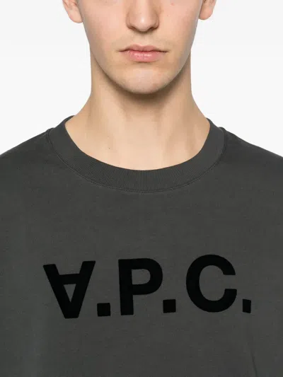 Apc Cotton Oversize T Shirt Short Sleeves Crew Neck In Gray