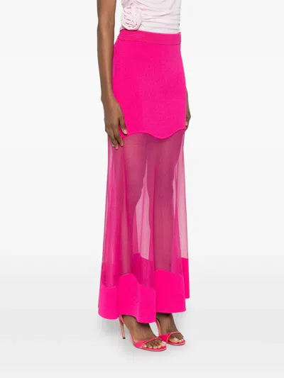 Pre-owned Alexander Mcqueen Elasticated-waist Skirt In Pink