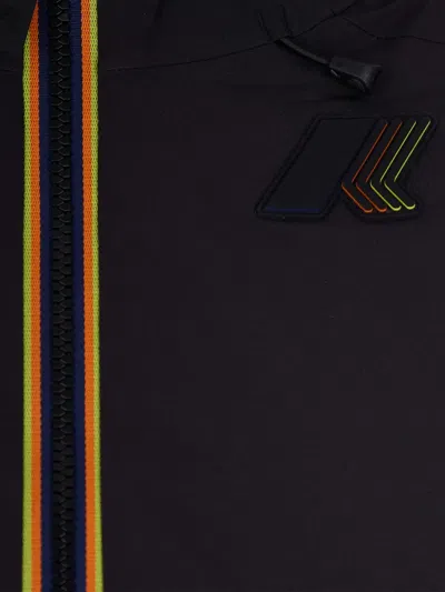 K-way Hooded Zip Jacket In Black