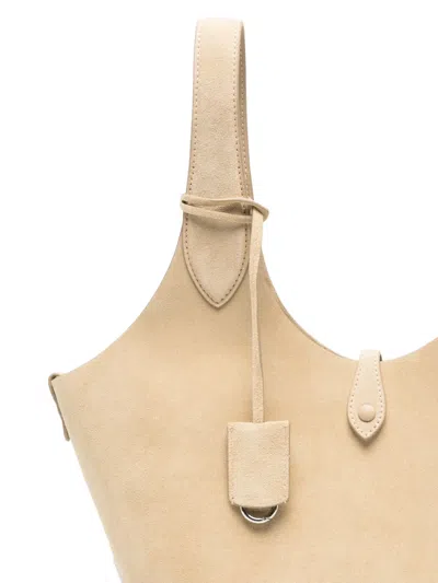 Polo Ralph Lauren Leather Tote Bag In Nude