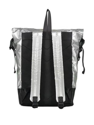 Diesel Backpack With Logo In Silver