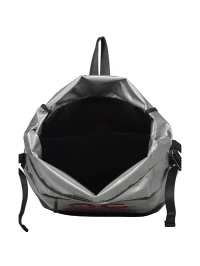 Diesel Backpack With Logo In Silver