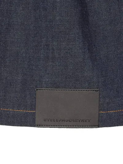 Stella Mccartney Embroidered Denim Shirt In Blue