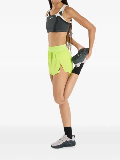 Nike Adv Mid-rise 3" Brief-lined Running Shorts In Green