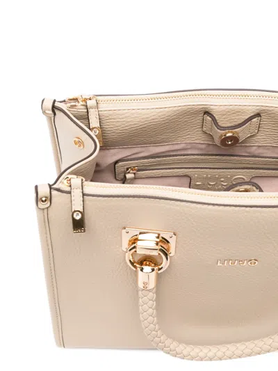 Liu •jo Medium Braided-handles Tote Bag In Neutral