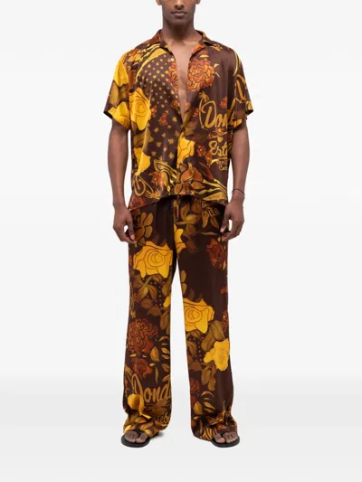 Donde Esteban Veranera Floral Short-sleeve Shirt In Yellow
